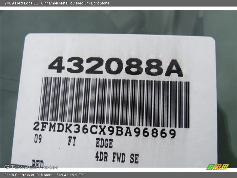 Cinnamon Metallic / Medium Light Stone 2009 Ford Edge SE