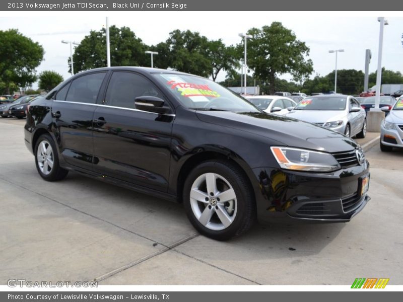 Black Uni / Cornsilk Beige 2013 Volkswagen Jetta TDI Sedan