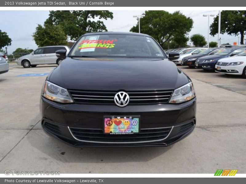 Black Uni / Cornsilk Beige 2013 Volkswagen Jetta TDI Sedan