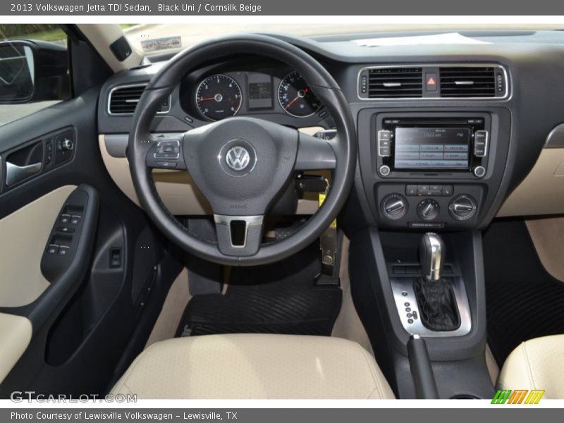 Black Uni / Cornsilk Beige 2013 Volkswagen Jetta TDI Sedan