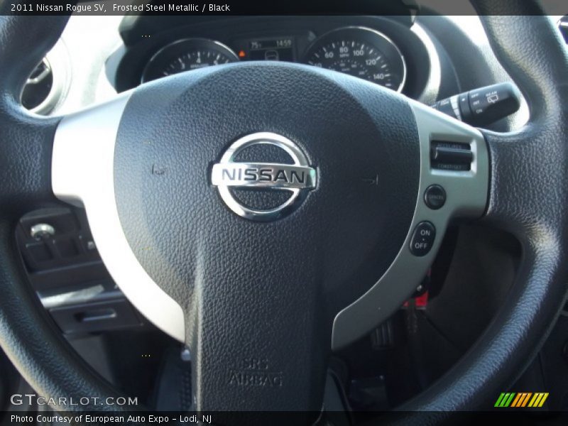 Frosted Steel Metallic / Black 2011 Nissan Rogue SV