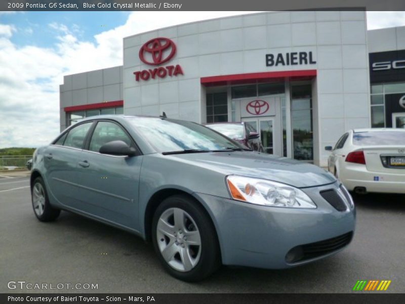 Blue Gold Crystal Metallic / Ebony 2009 Pontiac G6 Sedan