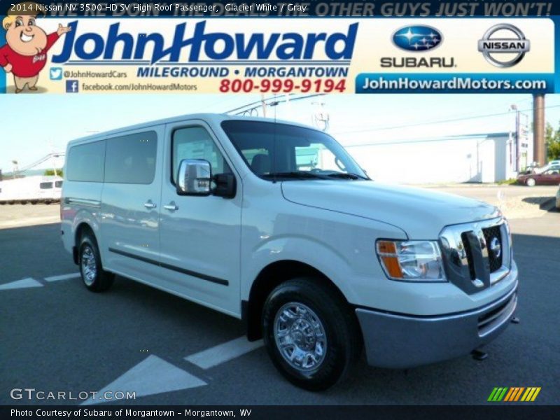 Glacier White / Gray 2014 Nissan NV 3500 HD SV High Roof Passenger