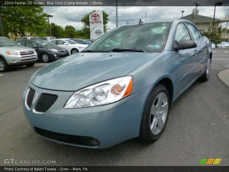 Blue Gold Crystal Metallic / Ebony 2009 Pontiac G6 Sedan