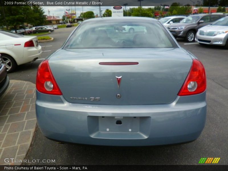 Blue Gold Crystal Metallic / Ebony 2009 Pontiac G6 Sedan