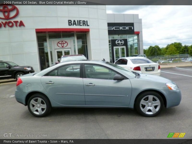 Blue Gold Crystal Metallic / Ebony 2009 Pontiac G6 Sedan