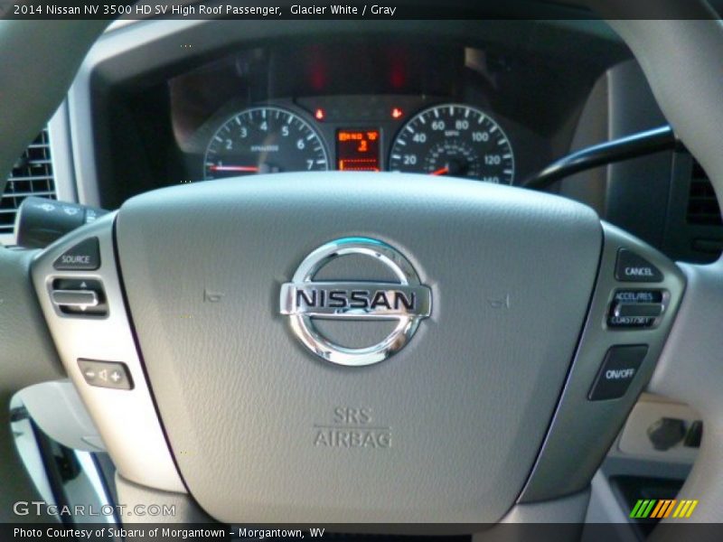 Glacier White / Gray 2014 Nissan NV 3500 HD SV High Roof Passenger