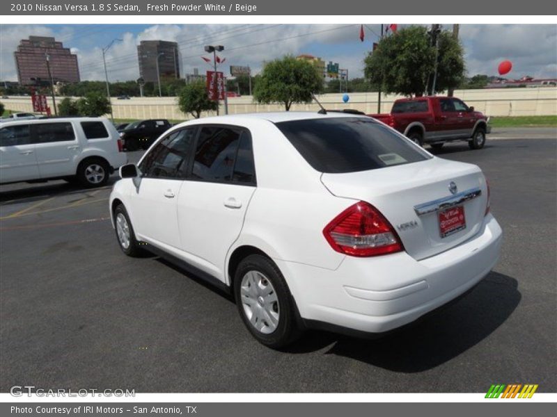 Fresh Powder White / Beige 2010 Nissan Versa 1.8 S Sedan
