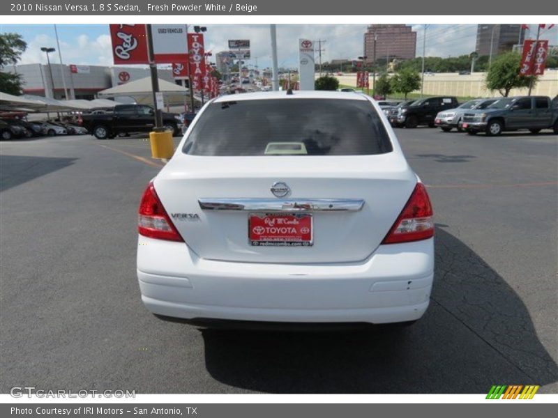 Fresh Powder White / Beige 2010 Nissan Versa 1.8 S Sedan