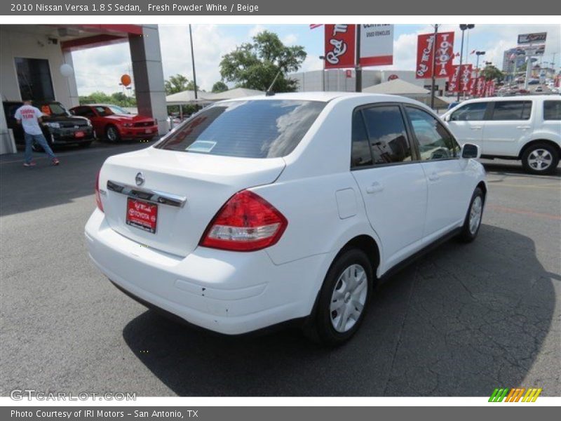 Fresh Powder White / Beige 2010 Nissan Versa 1.8 S Sedan