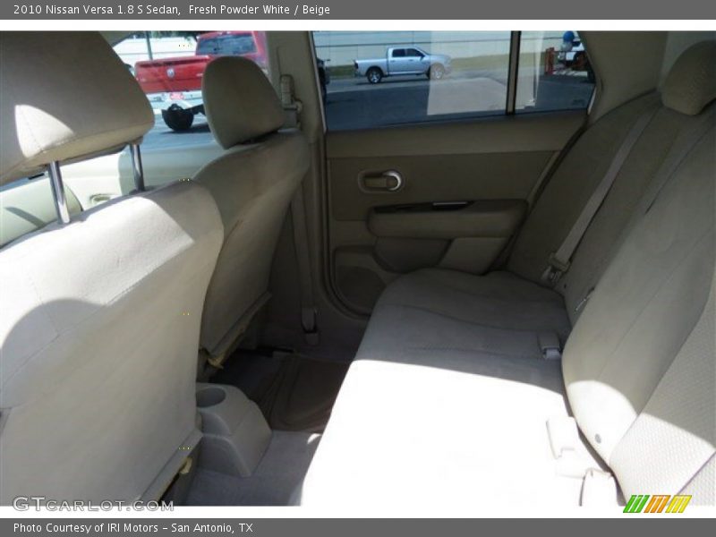 Fresh Powder White / Beige 2010 Nissan Versa 1.8 S Sedan
