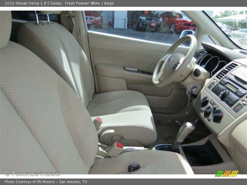 Fresh Powder White / Beige 2010 Nissan Versa 1.8 S Sedan