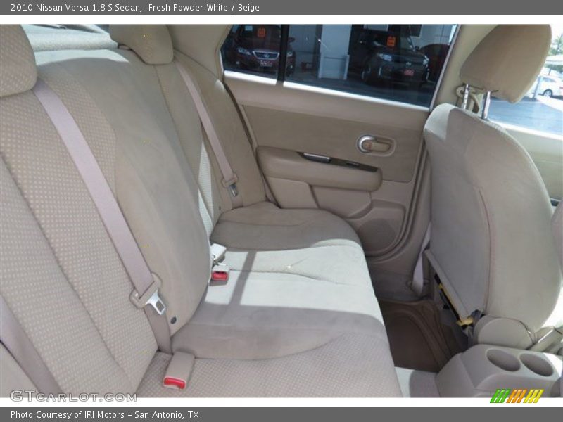 Fresh Powder White / Beige 2010 Nissan Versa 1.8 S Sedan