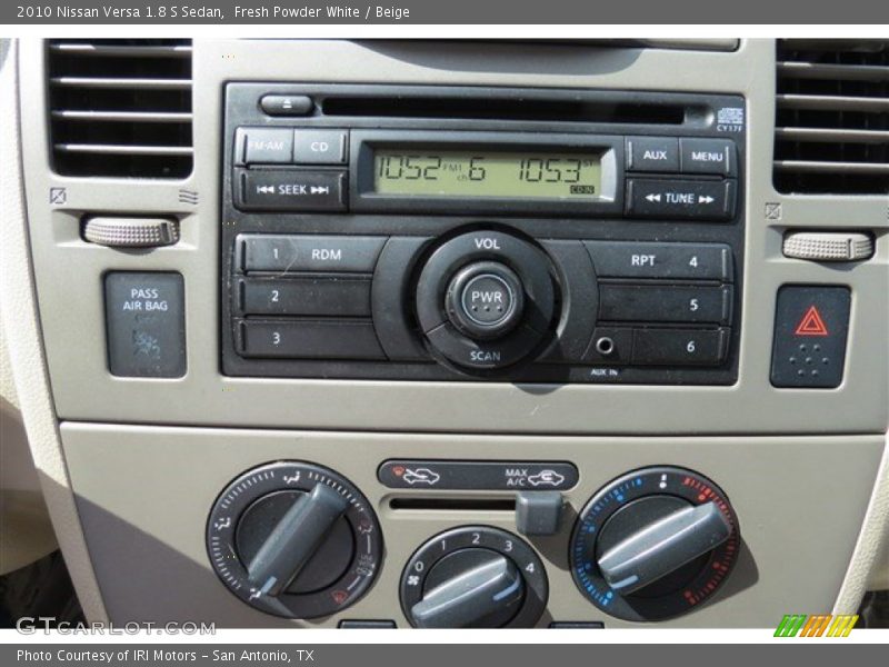Fresh Powder White / Beige 2010 Nissan Versa 1.8 S Sedan