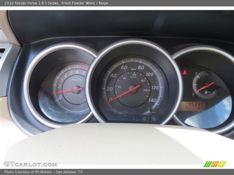 Fresh Powder White / Beige 2010 Nissan Versa 1.8 S Sedan