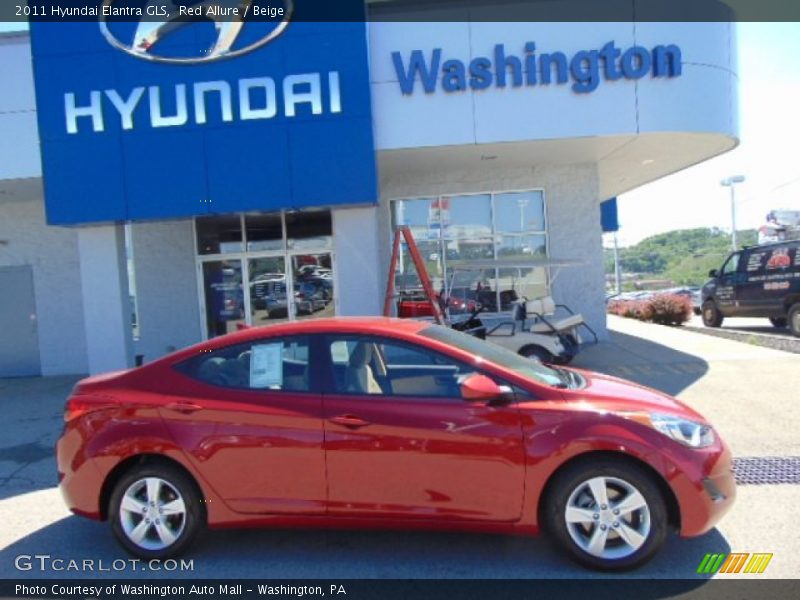 Red Allure / Beige 2011 Hyundai Elantra GLS