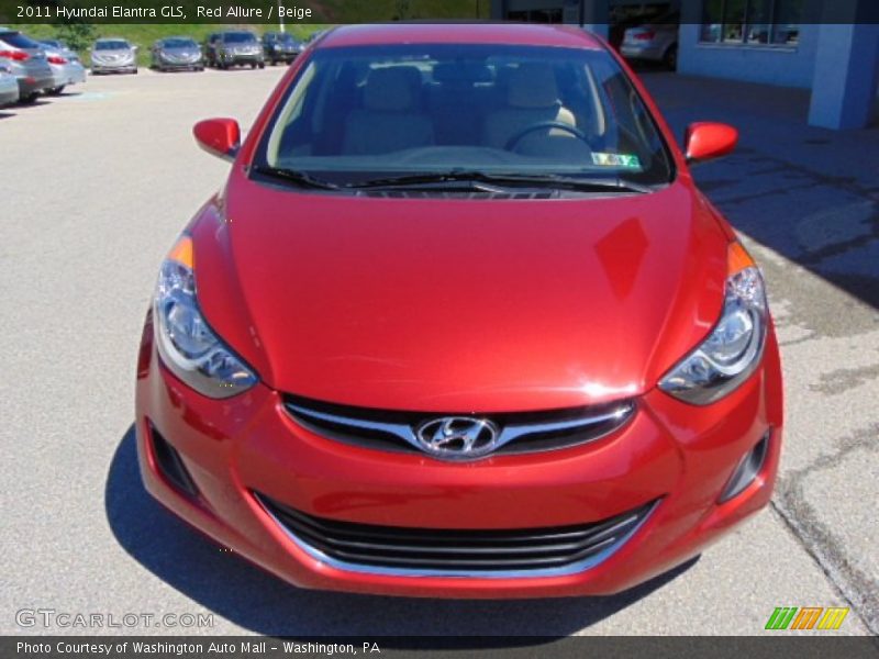 Red Allure / Beige 2011 Hyundai Elantra GLS