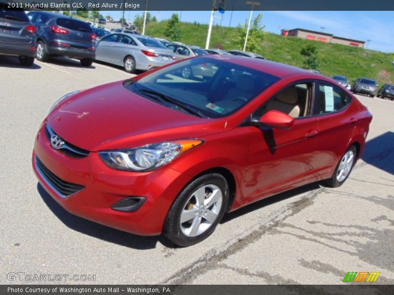 Red Allure / Beige 2011 Hyundai Elantra GLS