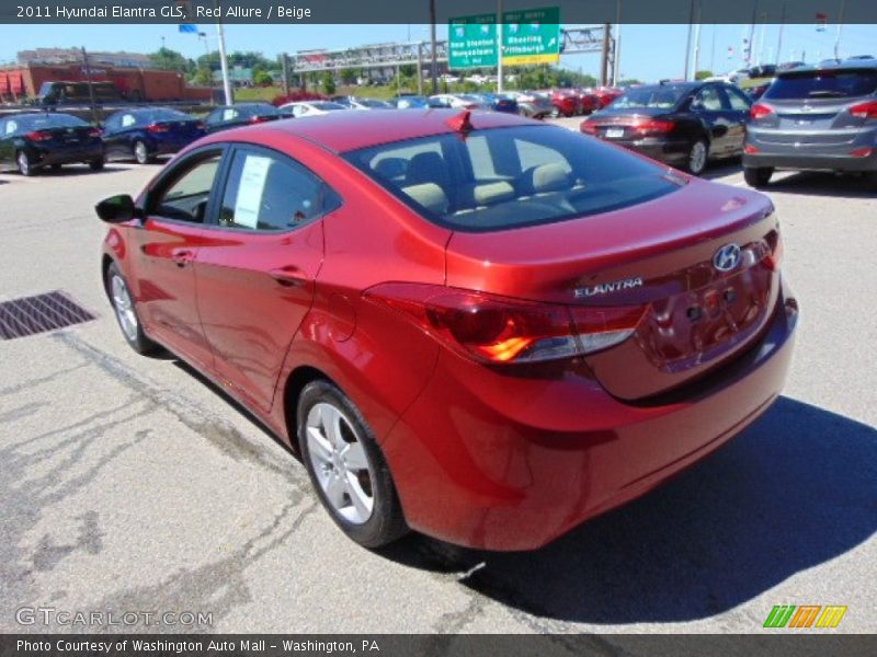 Red Allure / Beige 2011 Hyundai Elantra GLS