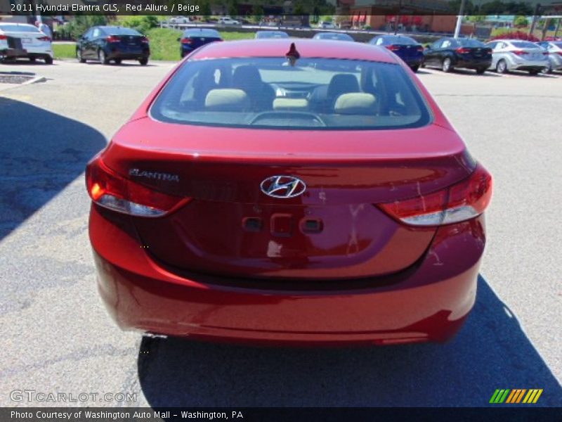 Red Allure / Beige 2011 Hyundai Elantra GLS