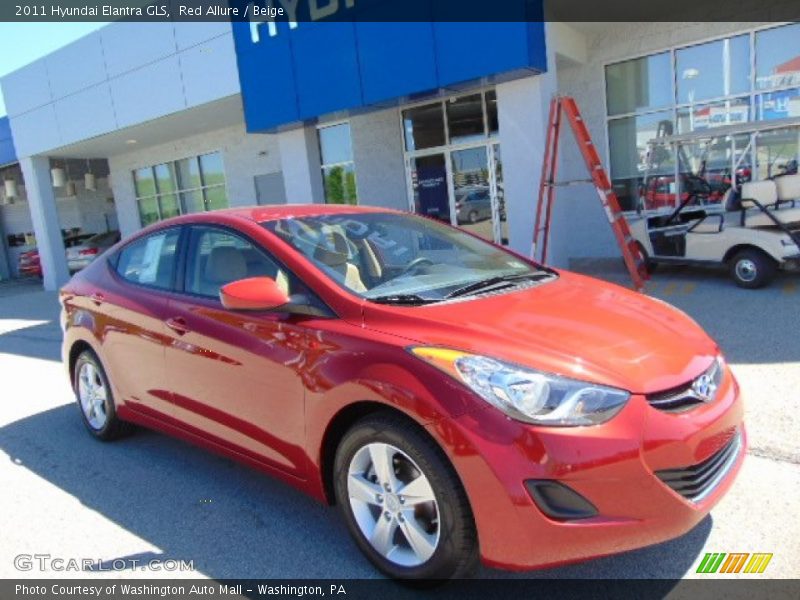 Red Allure / Beige 2011 Hyundai Elantra GLS