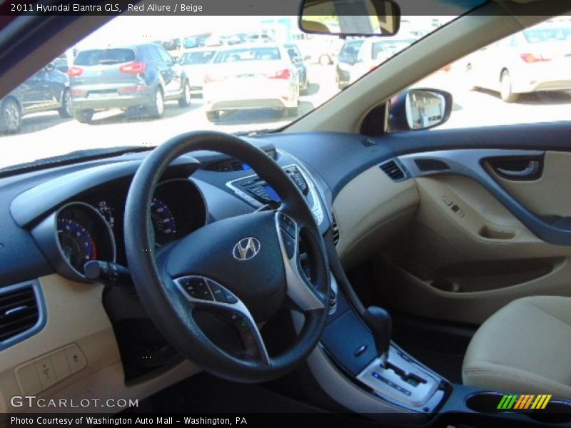 Red Allure / Beige 2011 Hyundai Elantra GLS