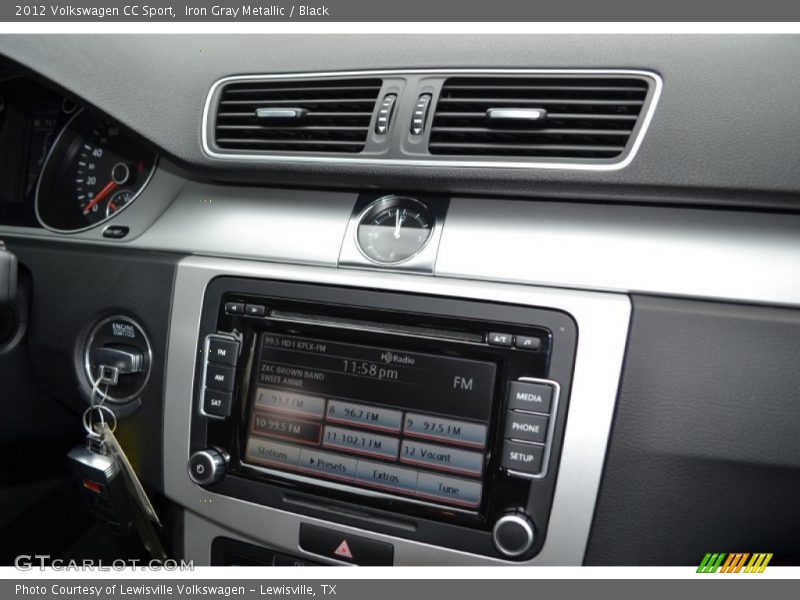 Iron Gray Metallic / Black 2012 Volkswagen CC Sport
