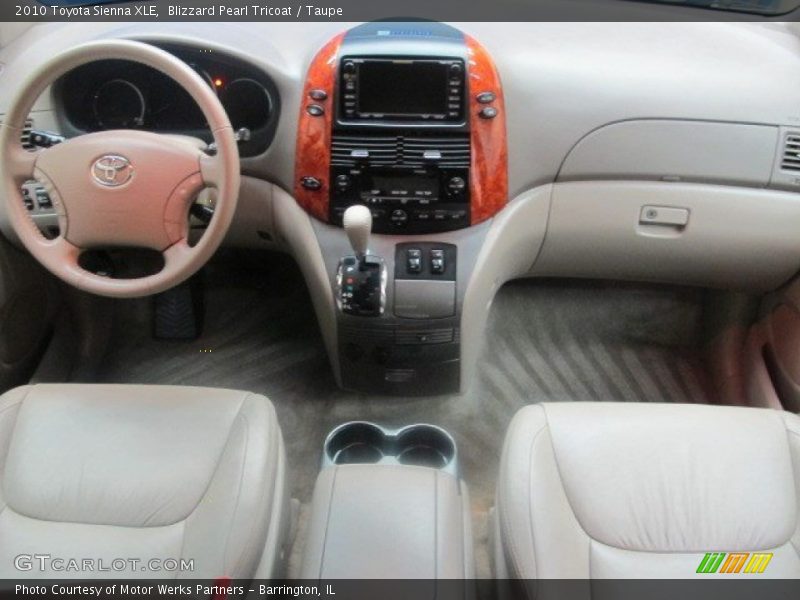 Blizzard Pearl Tricoat / Taupe 2010 Toyota Sienna XLE