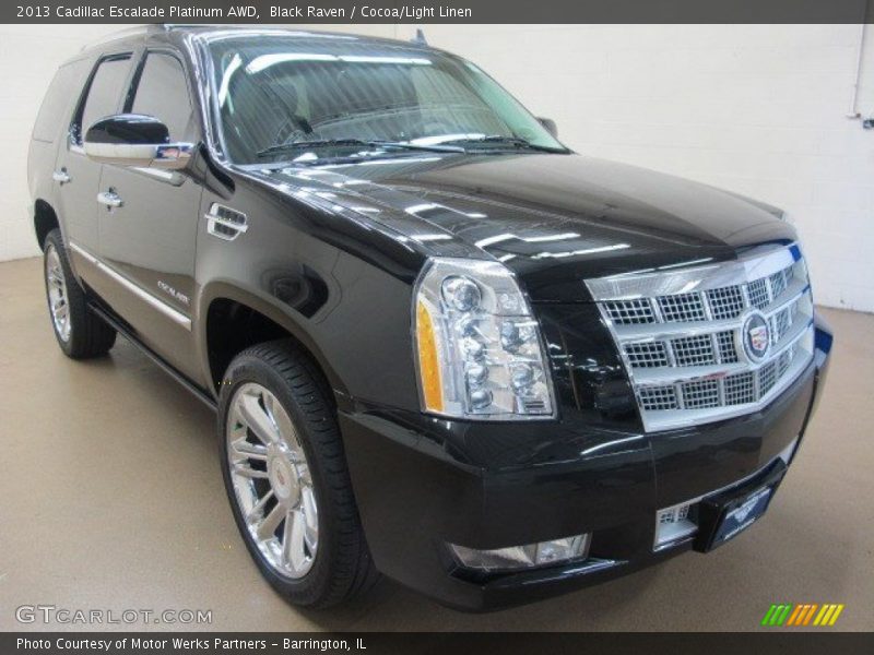 Black Raven / Cocoa/Light Linen 2013 Cadillac Escalade Platinum AWD