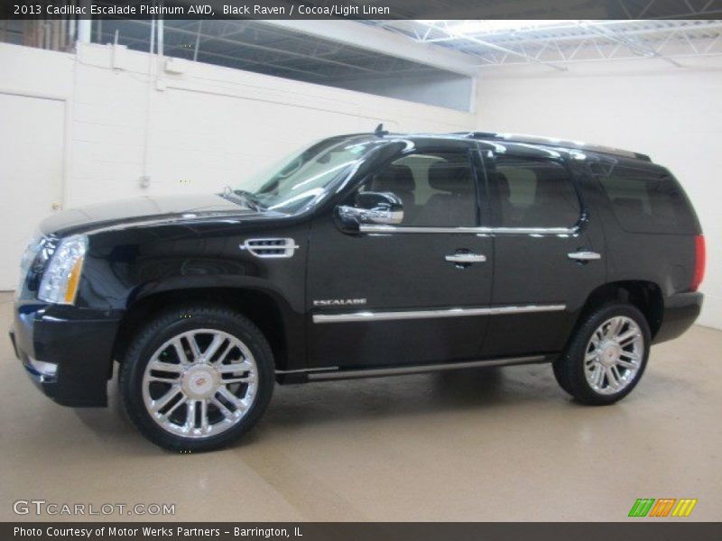 Black Raven / Cocoa/Light Linen 2013 Cadillac Escalade Platinum AWD