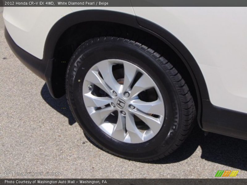 White Diamond Pearl / Beige 2012 Honda CR-V EX 4WD
