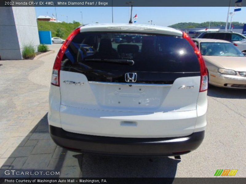 White Diamond Pearl / Beige 2012 Honda CR-V EX 4WD