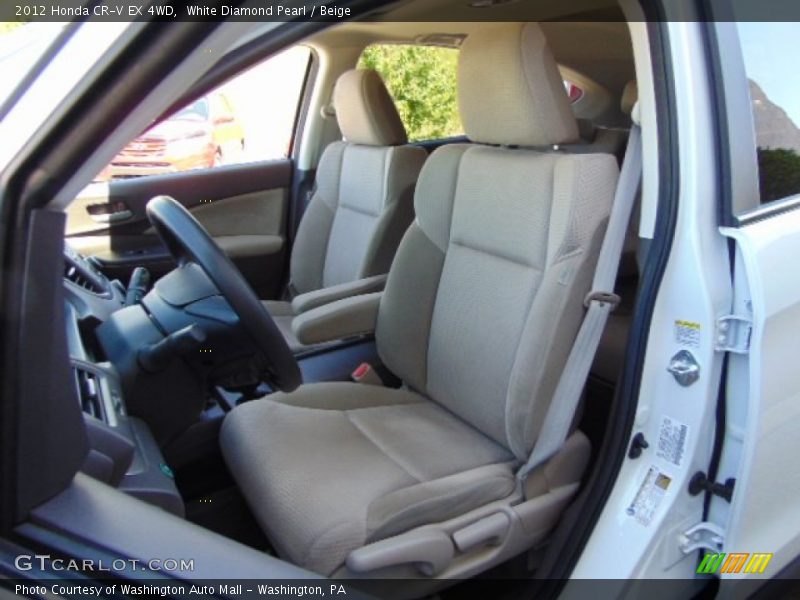 White Diamond Pearl / Beige 2012 Honda CR-V EX 4WD