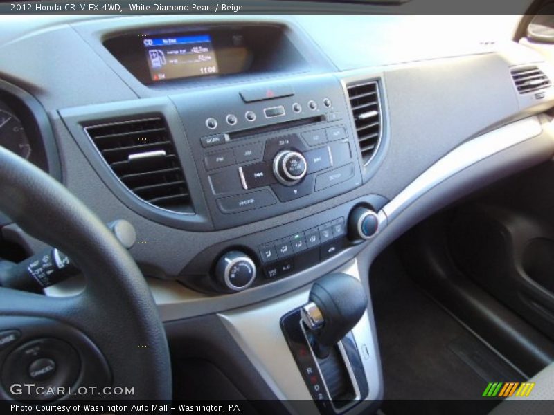 White Diamond Pearl / Beige 2012 Honda CR-V EX 4WD