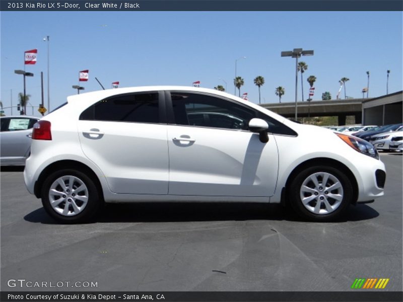 Clear White / Black 2013 Kia Rio LX 5-Door
