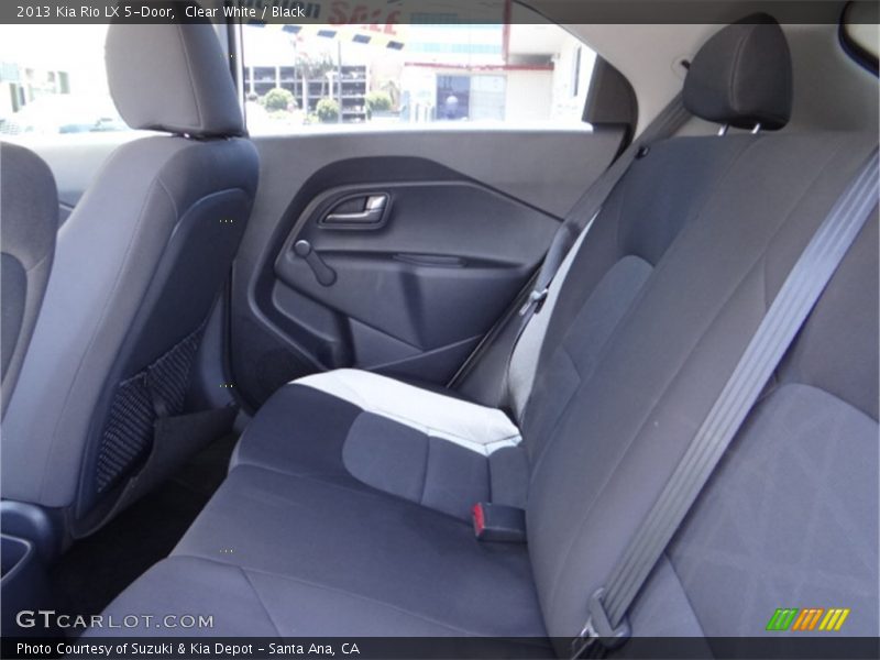 Clear White / Black 2013 Kia Rio LX 5-Door