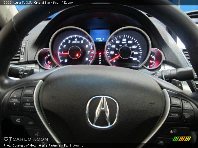 Crystal Black Pearl / Ebony 2009 Acura TL 3.5