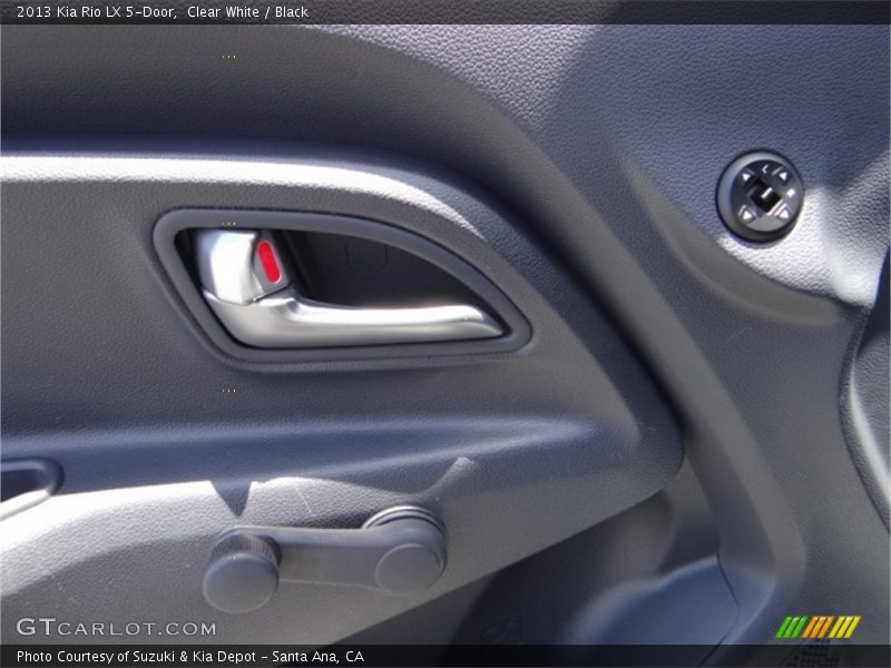 Clear White / Black 2013 Kia Rio LX 5-Door