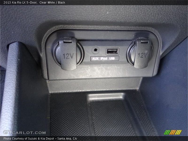 Clear White / Black 2013 Kia Rio LX 5-Door