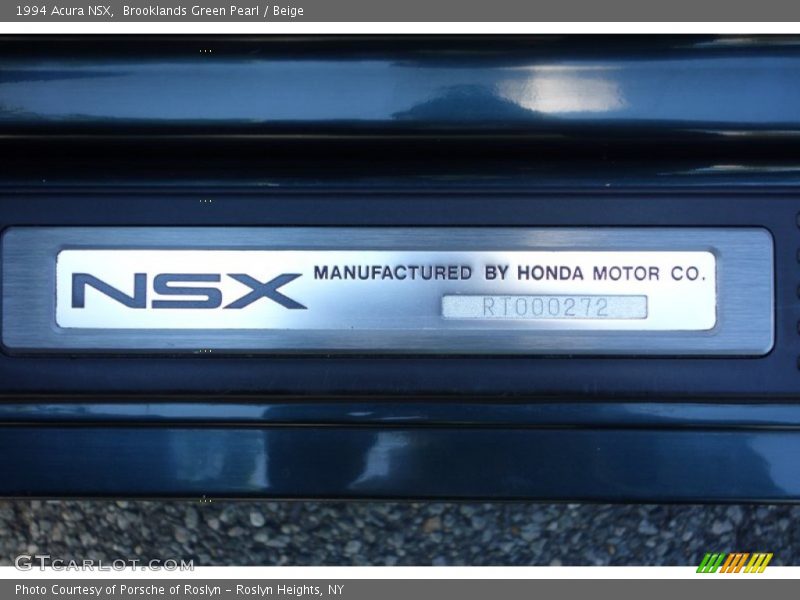 Brooklands Green Pearl / Beige 1994 Acura NSX