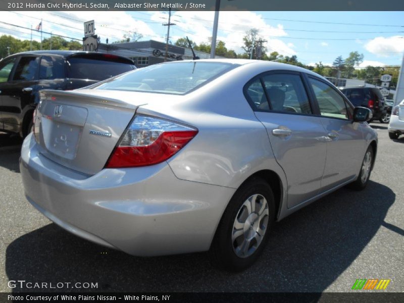 Alabaster Silver Metallic / Stone 2012 Honda Civic Hybrid-L Sedan