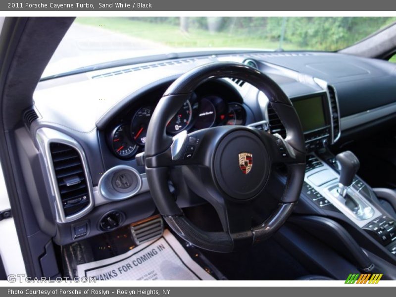 Sand White / Black 2011 Porsche Cayenne Turbo