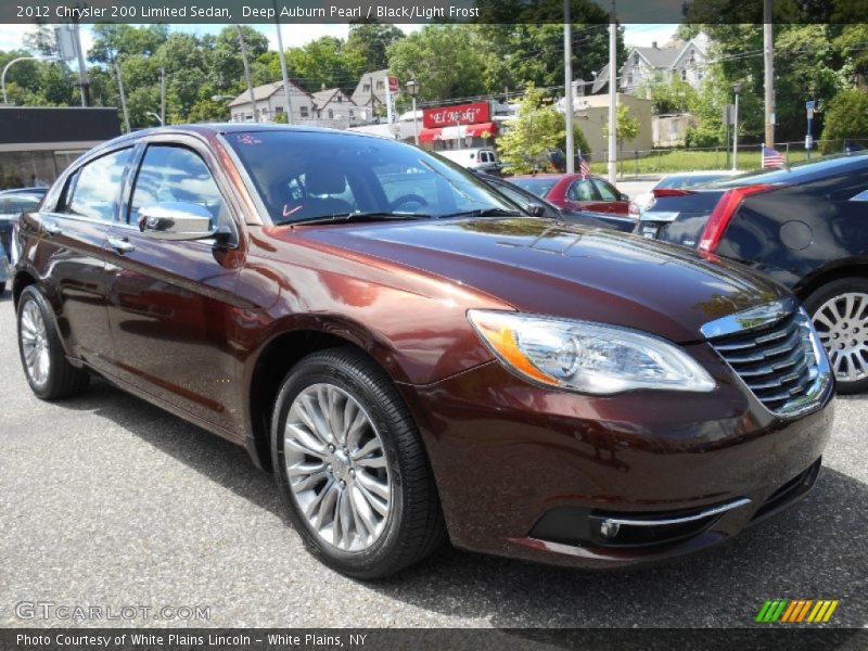 Deep Auburn Pearl / Black/Light Frost 2012 Chrysler 200 Limited Sedan