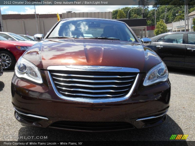 Deep Auburn Pearl / Black/Light Frost 2012 Chrysler 200 Limited Sedan