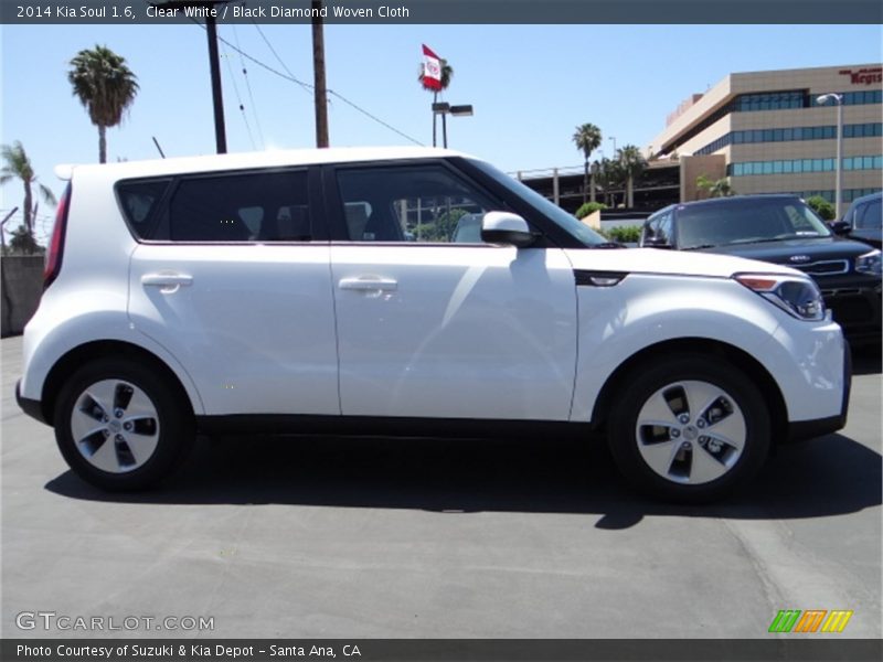 Clear White / Black Diamond Woven Cloth 2014 Kia Soul 1.6