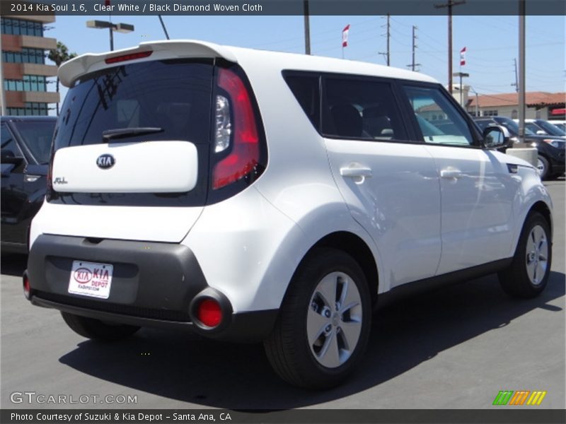 Clear White / Black Diamond Woven Cloth 2014 Kia Soul 1.6