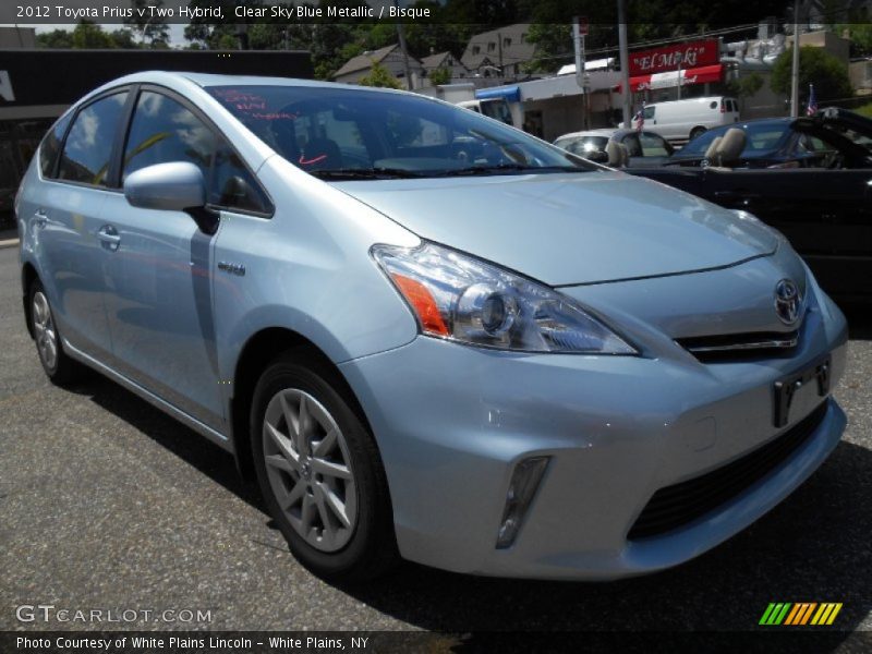 Clear Sky Blue Metallic / Bisque 2012 Toyota Prius v Two Hybrid