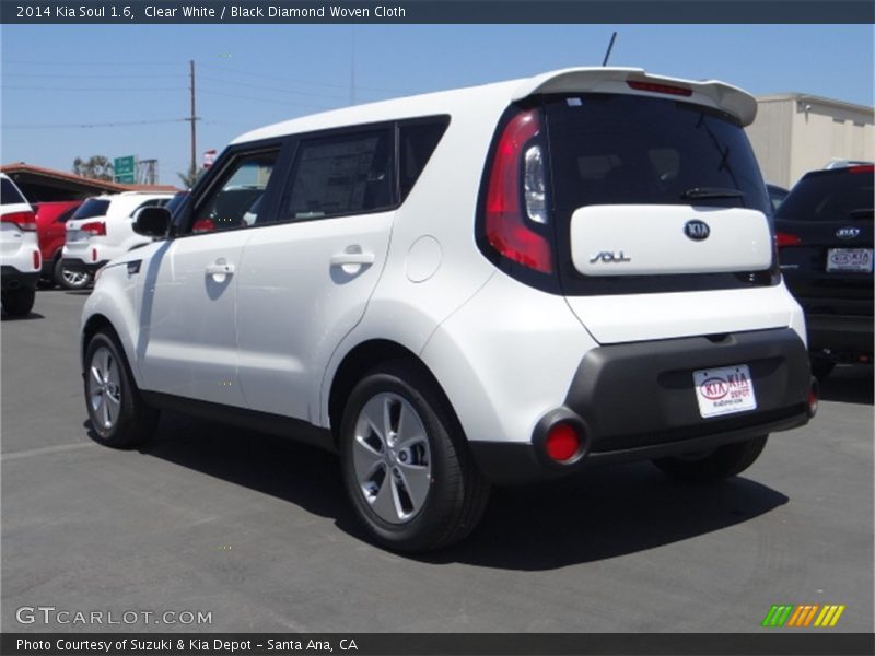 Clear White / Black Diamond Woven Cloth 2014 Kia Soul 1.6