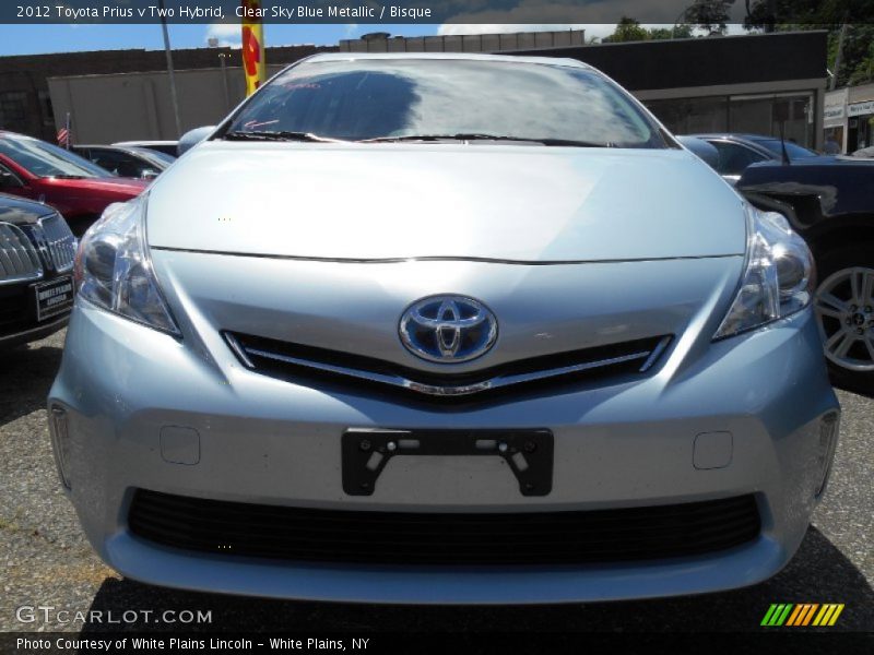 Clear Sky Blue Metallic / Bisque 2012 Toyota Prius v Two Hybrid