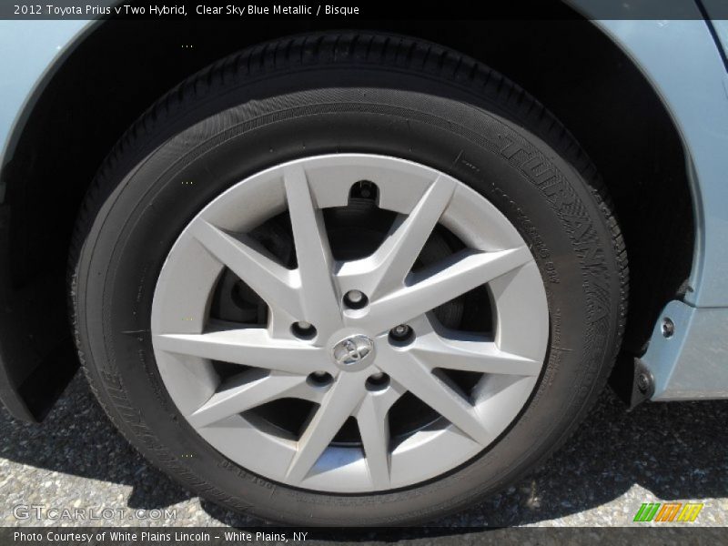 Clear Sky Blue Metallic / Bisque 2012 Toyota Prius v Two Hybrid